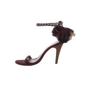 Ulla Johnson Reina Tassel Heels Elegant Burgundy Tassel Heels